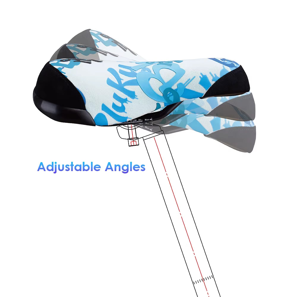 Bicycle Saddle Wheelie Silicon Printing Seat for Bicycles Flannelette Bike Seats Embroidery Logo 8Mm Rail