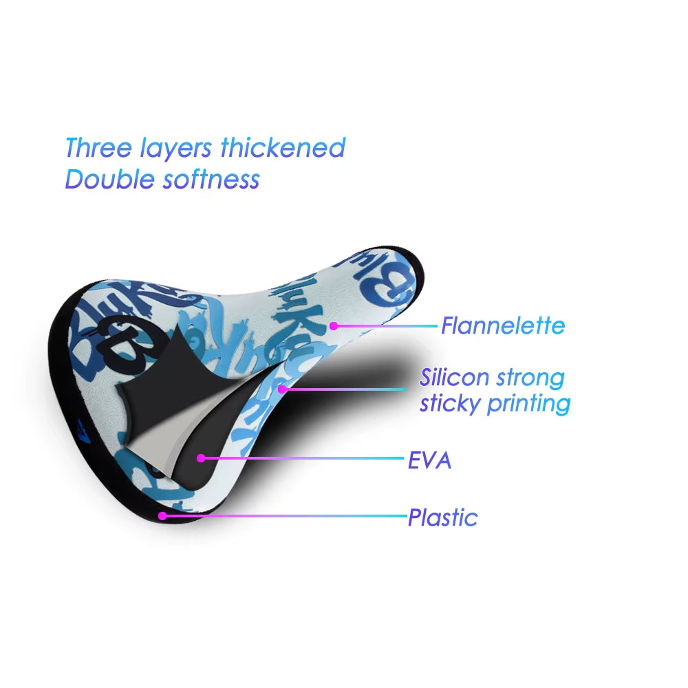 Bicycle Saddle Wheelie Silicon Printing Seat for Bicycles Flannelette Bike Seats Embroidery Logo 8Mm Rail