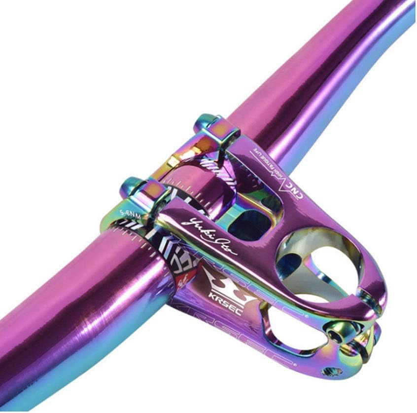 Mountain Bike Stem,31.8Mm 50Mm Bicycle Aluminum Alloy Short Handlebar Stem for Most Bicycle, Road Bike, Mountain Bike, Cycling Handlebar Accessories (Colorful)