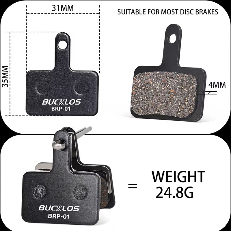Semi-Metal Mountain Bike Disc Brake Pads Semimetallic Hydraulic Disc Brake Pad Bicycle Brake Pads for SHIMANO B01S B05S
