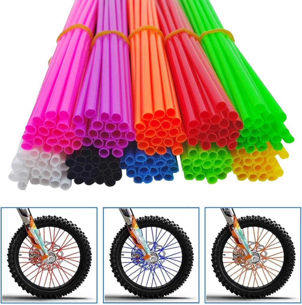 180 PCS Spoke Skins Spoke Covers Plastic Bike Wheels Decorations Dirt Bike Rim W