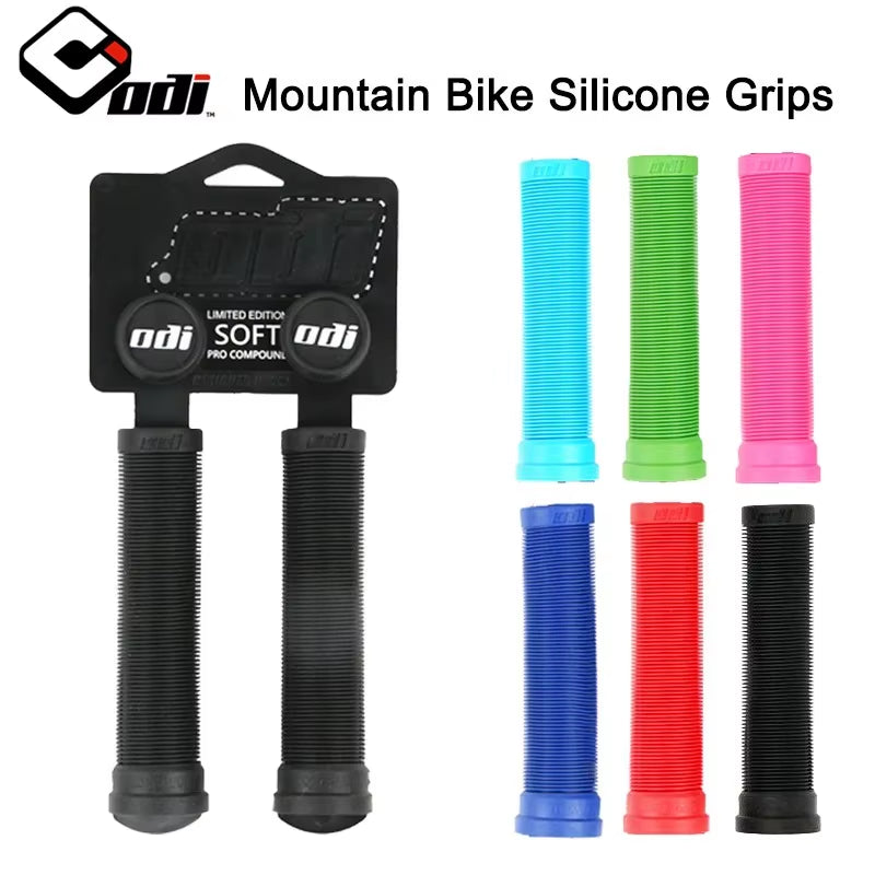 ODI MTB Bicycle Handlebar Grips Soft Silicone Handle Cover Downhill BMX Street Climbing Bike Balance Bike Extreme Cycling Grip
