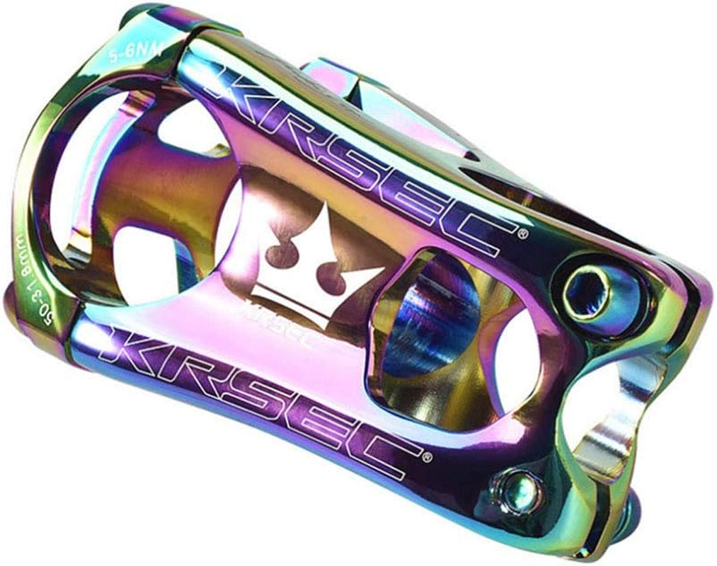 Mountain Bike Stem,31.8Mm 50Mm Bicycle Aluminum Alloy Short Handlebar Stem for Most Bicycle, Road Bike, Mountain Bike, Cycling Handlebar Accessories (Colorful)