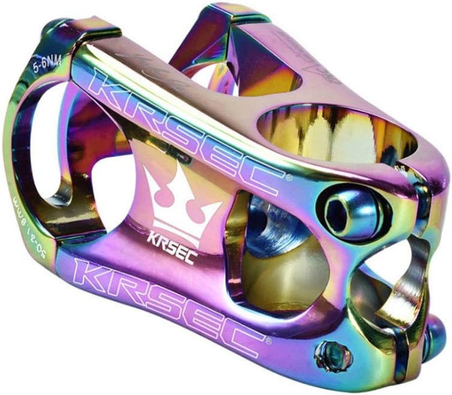 Mountain Bike Stem,31.8Mm 50Mm Bicycle Aluminum Alloy Short Handlebar Stem for Most Bicycle, Road Bike, Mountain Bike, Cycling Handlebar Accessories (Colorful)