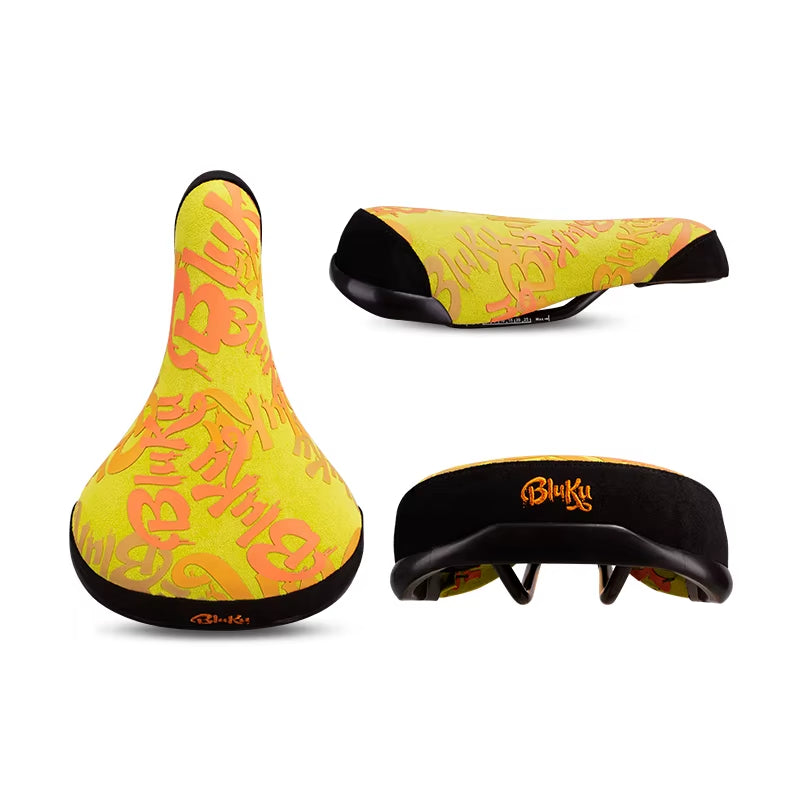 Bicycle Saddle Wheelie Silicon Printing Seat for Bicycles Flannelette Bike Seats Embroidery Logo 8Mm Rail