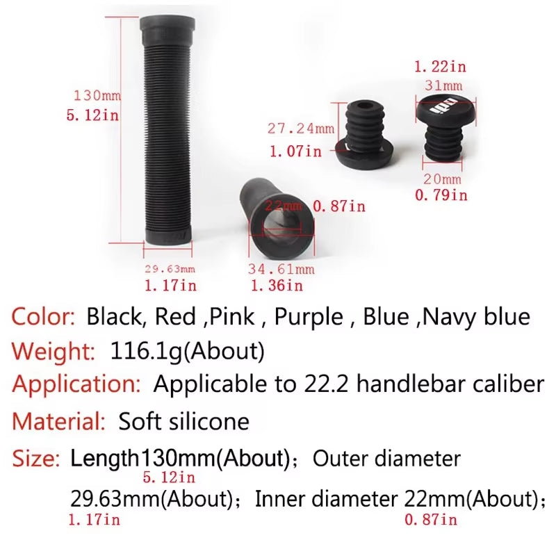 ODI MTB Bicycle Handlebar Grips Soft Silicone Handle Cover Downhill BMX Street Climbing Bike Balance Bike Extreme Cycling Grip