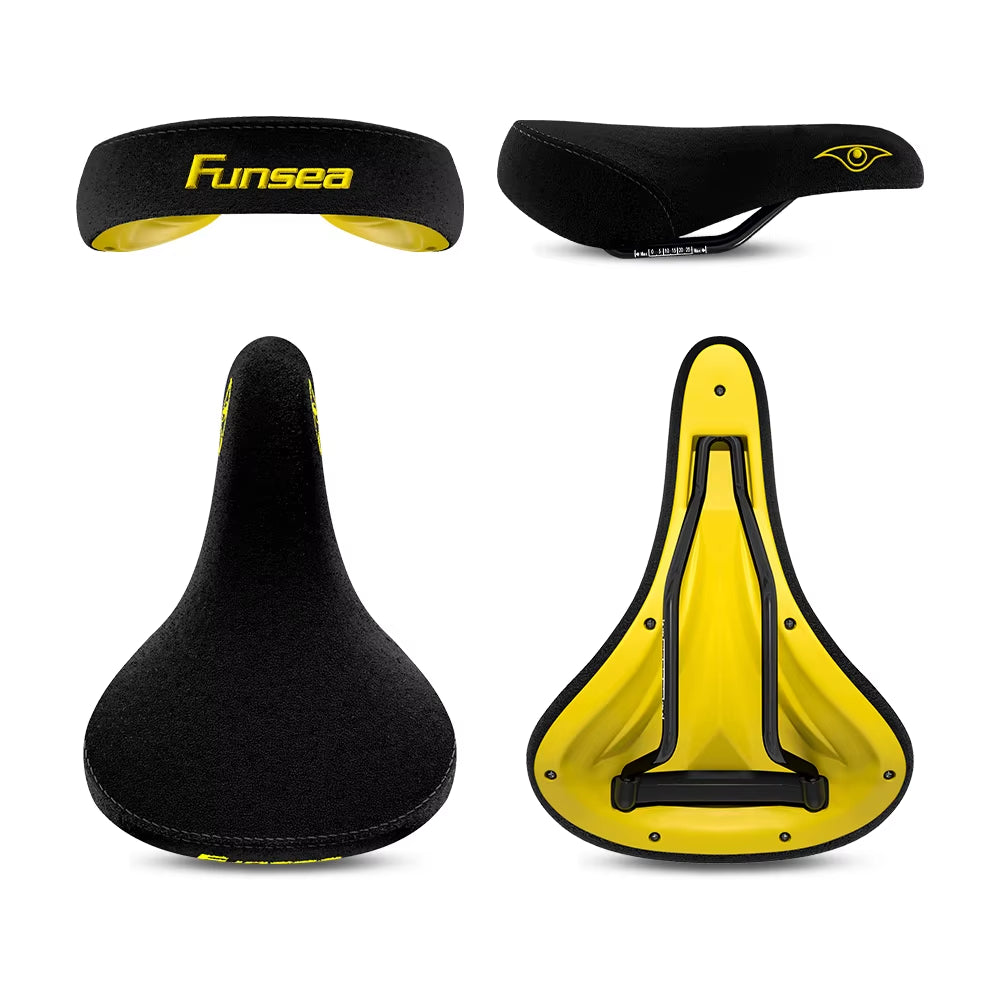 -Bicycle Seats, Wheelie Stunt, Big BMX Cruiser Bike Saddle, Flannelette, 8Mm Rail Embroidery Logo Seat Cover, Eagle Eye